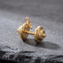 Gold Dumbbell Charm - Winks Design Studio,LLC