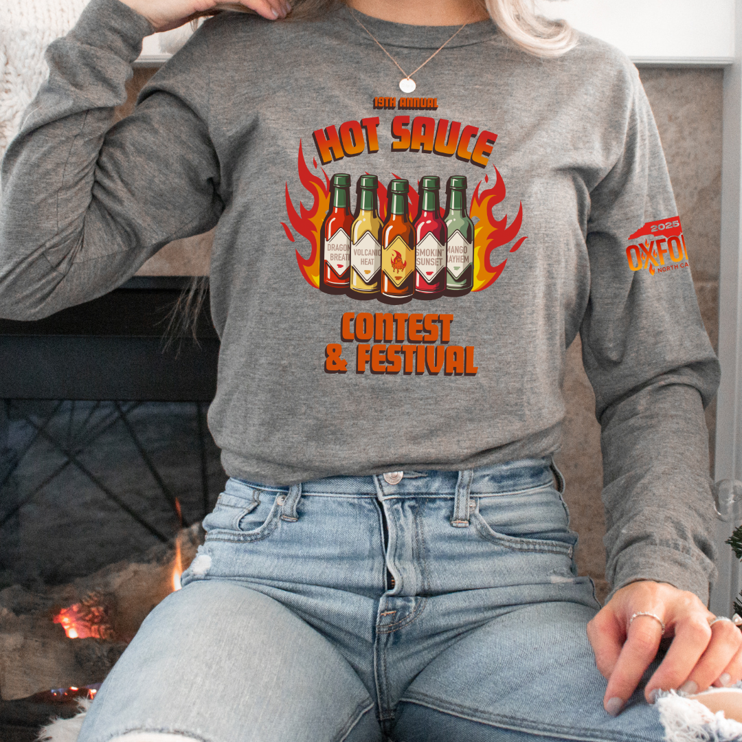 NC Hot Sauce Contest &amp; Festival Hot Sauce Lineup Long Sleeve - Winks Design Studio,LLC
