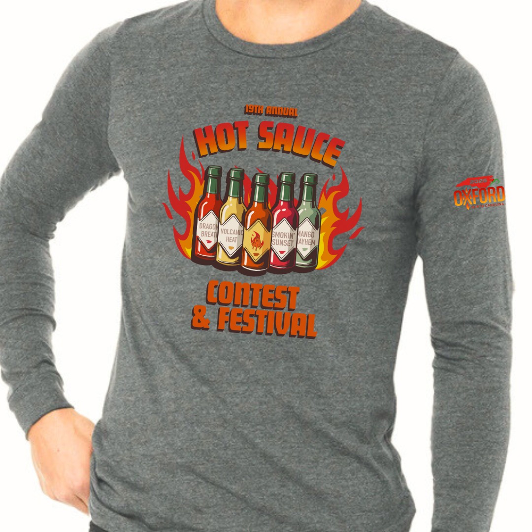NC Hot Sauce Contest &amp; Festival Hot Sauce Lineup Long Sleeve - Winks Design Studio,LLC