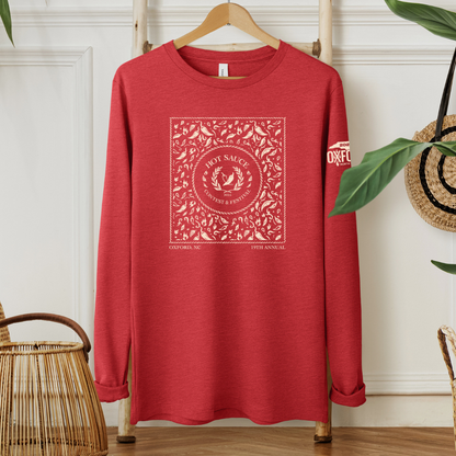 NC Hot Sauce Contest &amp; Festival Pepper Bandana Long Sleeve - Winks Design Studio,LLC