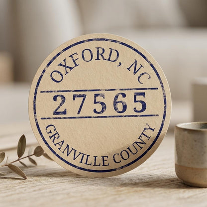 Oxford NC Vintage Town Seal Sticker - Winks Design Studio,LLC