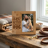Custom Engraved Photo Frame - Personalized Bamboo Picture Frame 5x7 - Winks Design Studio,LLC