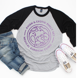 Camiseta de béisbol raglán exótica aviar 