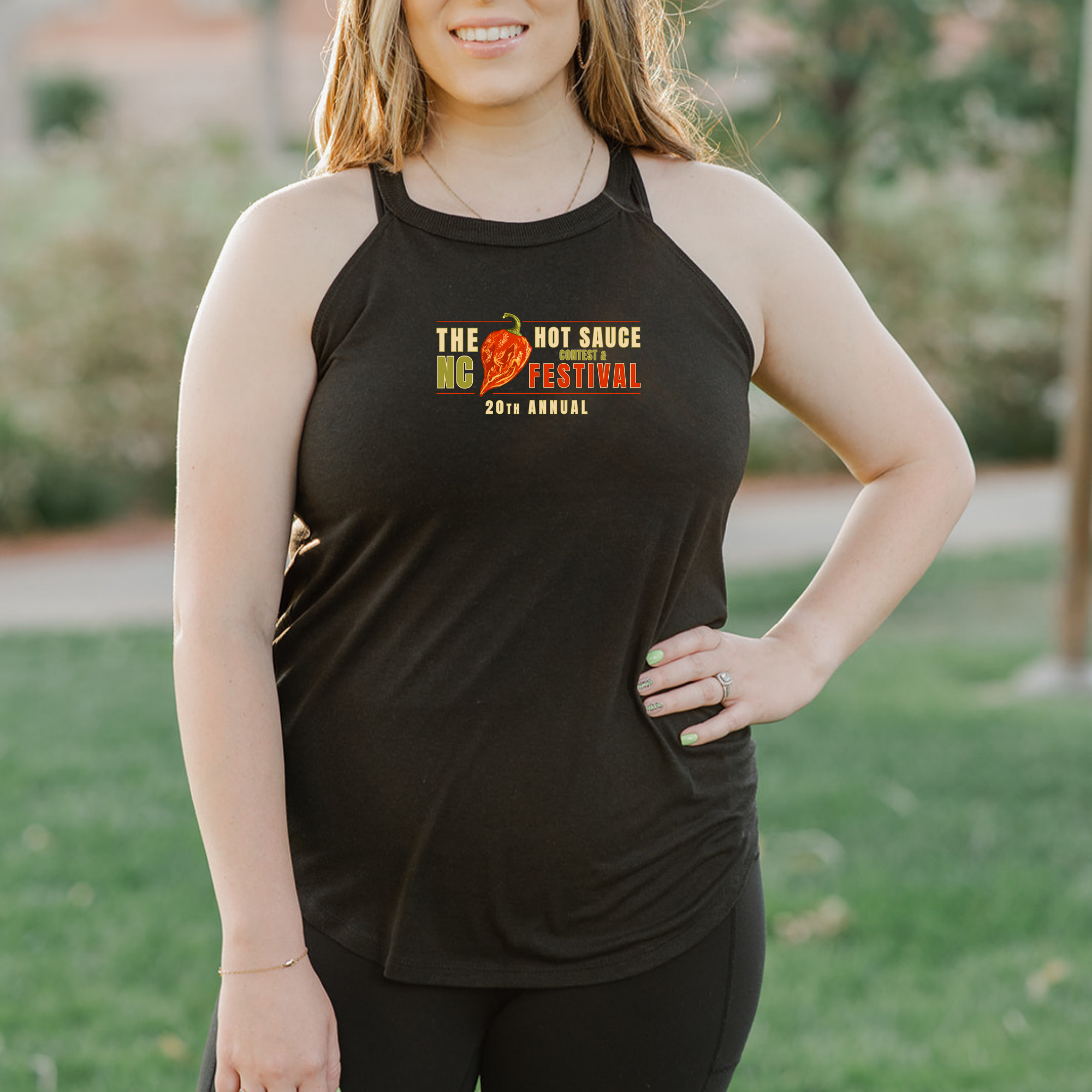 NC Hot Sauce Festival History Halter Tank