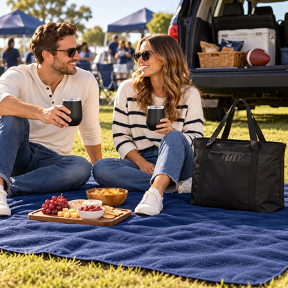 Personalized Tailgate Gift Basket | Waterproof Blanket &amp; Cooler Tote Winks Design Studio,LLC