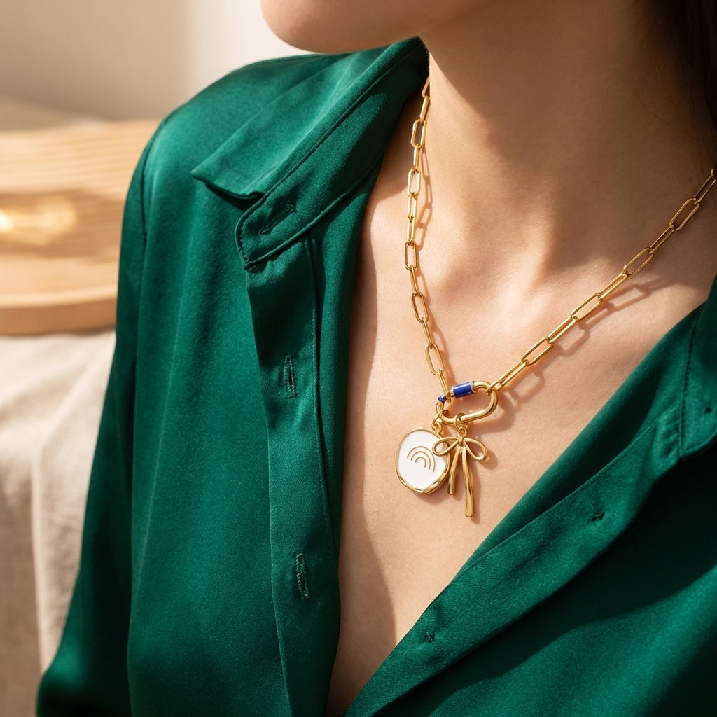 Gold Over the Rainbow Disc Charm - Winks Design Studio,LLC