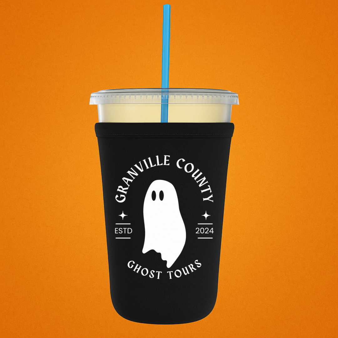 Granville County Ghost Tours Cup Sleeve - Winks Design Studio,LLC
