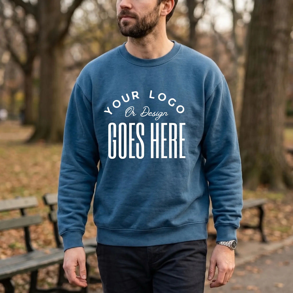 Custom American Apparel Unisex Fleece Crewneck Sweatshirt