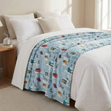 Christmas Village Fleece Blanket 80x60 – Holiday Themed Throw
