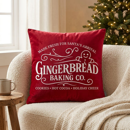 Gingerbread Baking Co. Pillow - Winks Design Studio,LLC