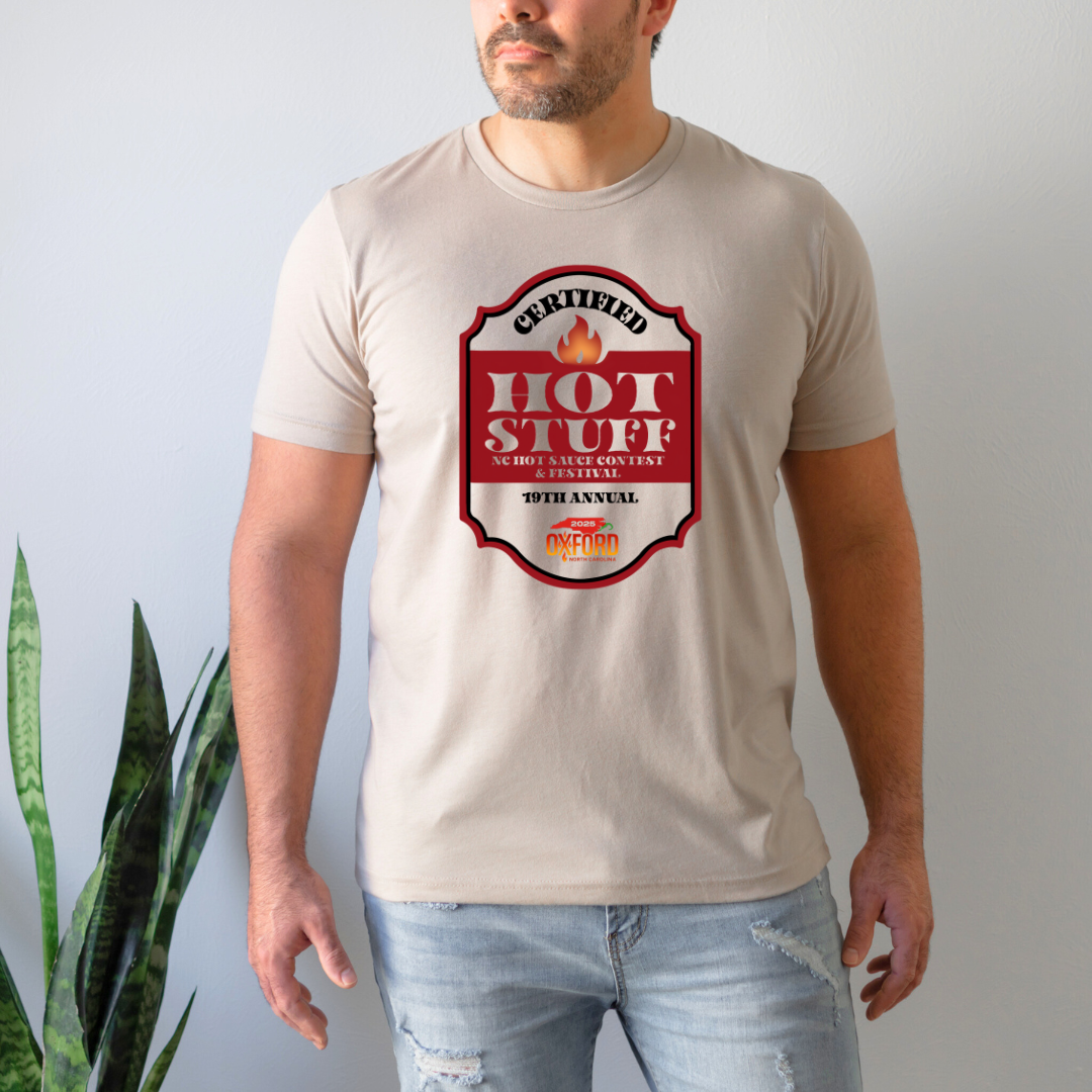 NC Hot Sauce Contest &amp; Festival Certified Hot Stuff T-shirt - Winks Design Studio,LLC