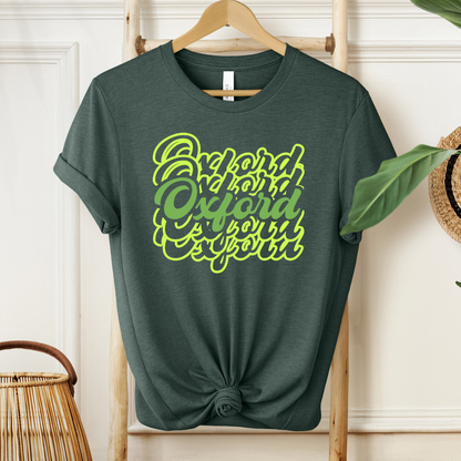 Oxford Script T-Shirt – Graphic Cotton Blend Tee - Winks Design Studio,LLC