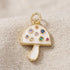 Gold & Pearlescent Mushroom Charm - Winks Design Studio,LLC