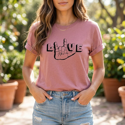 I Love You - ASL Love Shirt - Winks Design Studio,LLC