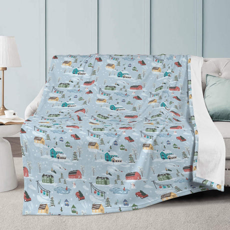 Christmas Village Fleece Blanket