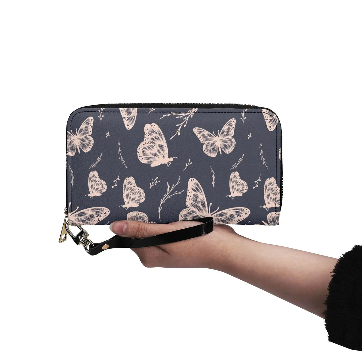 Whimsical Butterfly Wallet by Winks Design Studio, LLC featuring colorful butterfly illustrations and a compact, stylish design.