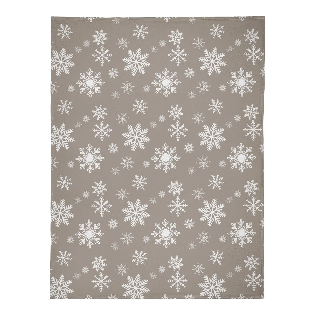 Winks Design Studio snowflake-themed fleece blanket in cozy warm holiday throw with snowflake pattern, 80x60 inches.