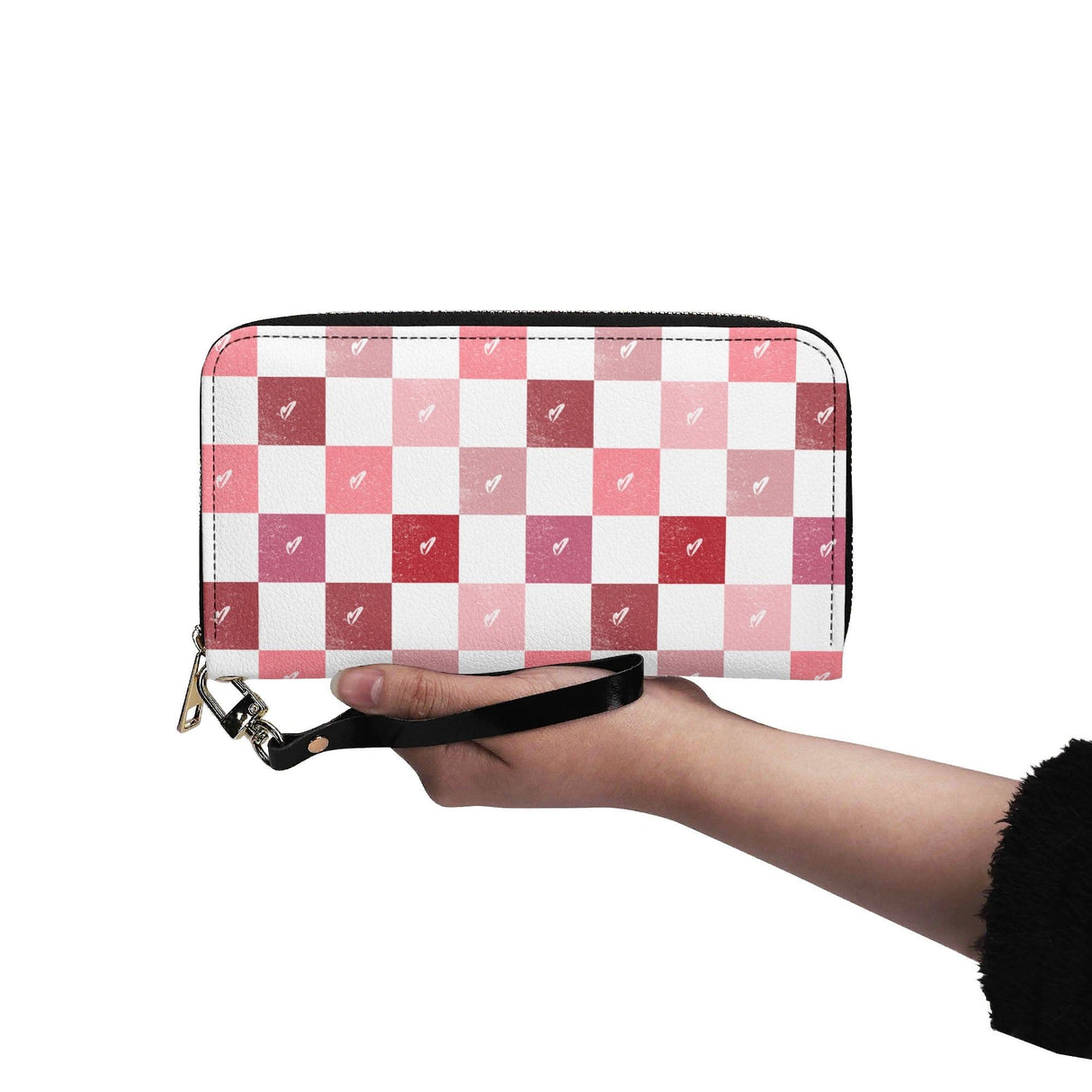 Checkerboard Hearts Wallet