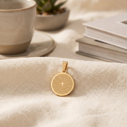 Gold Prayer Disk - Winks Design Studio,LLC