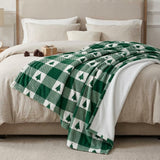 Tiro de árbol de Navidad a cuadros de búfalo