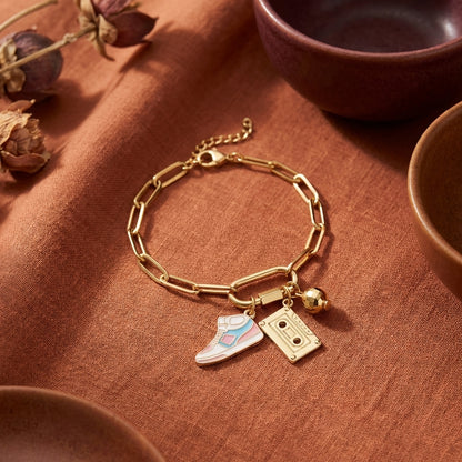 Gold Sneaker Charm - Winks Design Studio,LLC