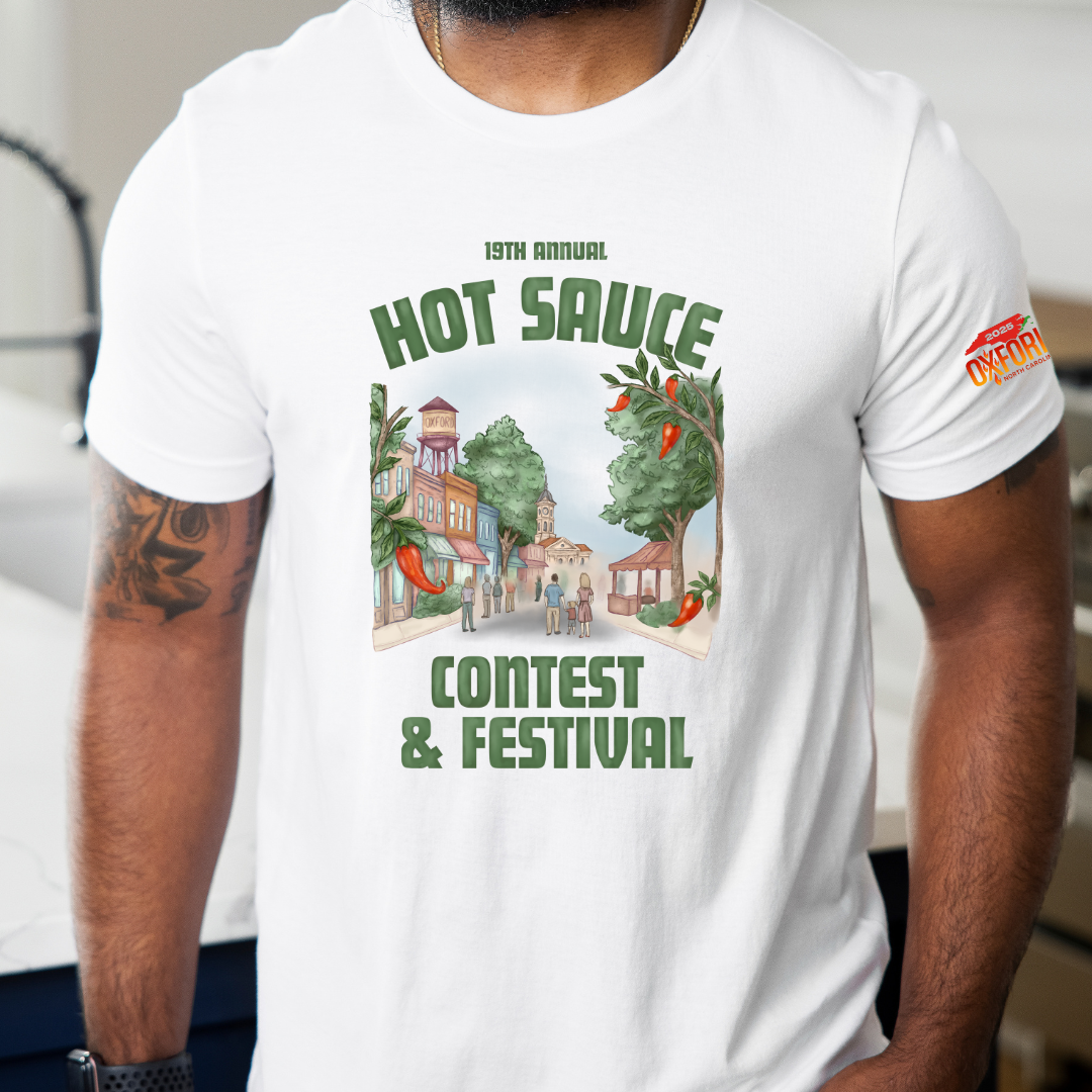 NC Hot Sauce Contest &amp; Festival Historic Downtown T-shirt - Winks Design Studio,LLC