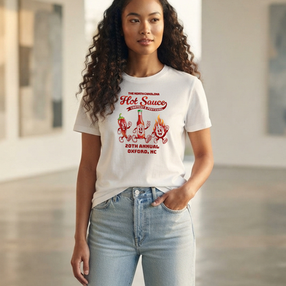 NC Hot Sauce Festival Retro Character T-shirt