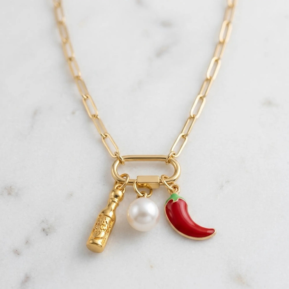 Gold Chili Pepper Charm - Winks Design Studio,LLC
