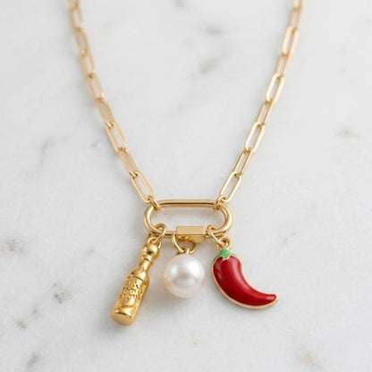 Gold Chili Pepper Charm - Winks Design Studio,LLC