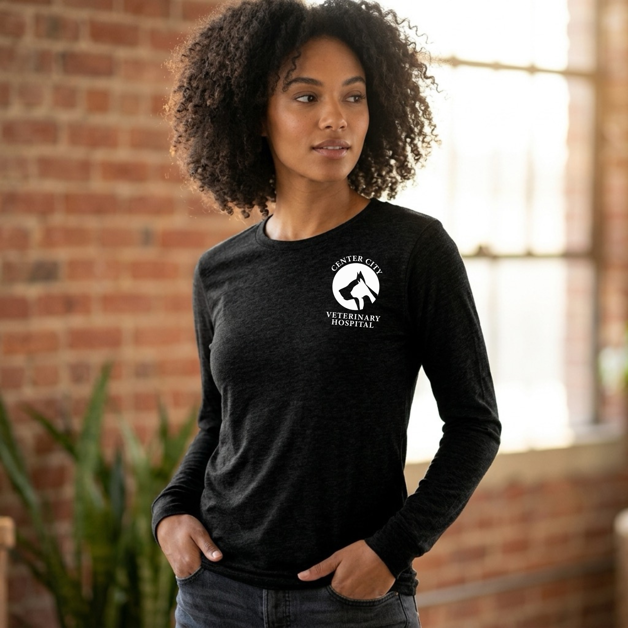 Long sleeve shirt from Center City Vet by Winks Design Studio, LLC, featuring a comfortable fit and detailed design.