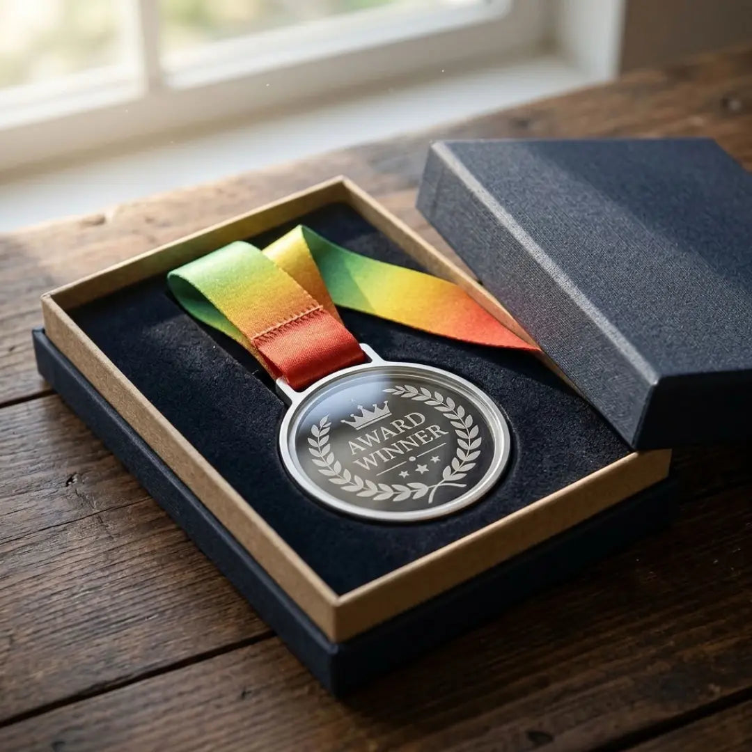 Personalized Crystal Award Medal | Custom Engraved or Full-Color Recognition Medal Winks Design Studio,LLC