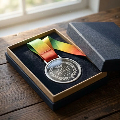 Personalized Crystal Award Medal | Custom Engraved or Full-Color Recognition Medal Winks Design Studio,LLC