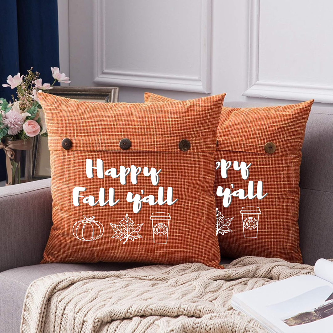 Happy Fall Y'all pillow - Winks Design Studio,LLC