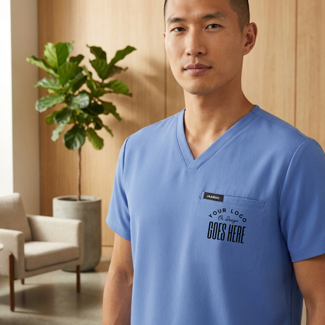 Custom Jaanuu Platt 3-Pocket Scrub V-Neck Top - Winks Design Studio,LLC
