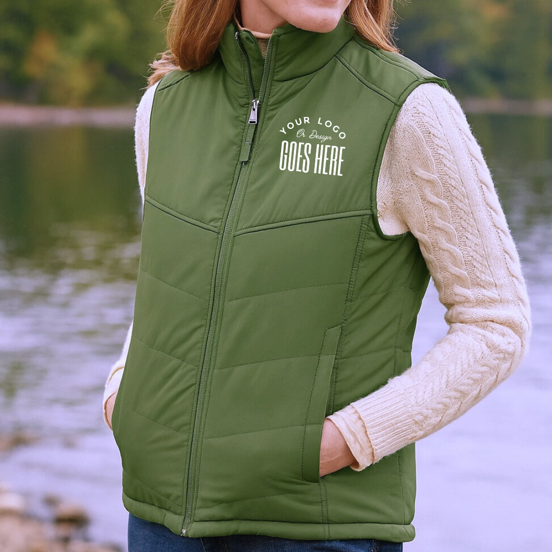 Custom Port Authority Puffy Vest - Winks Design Studio,LLC