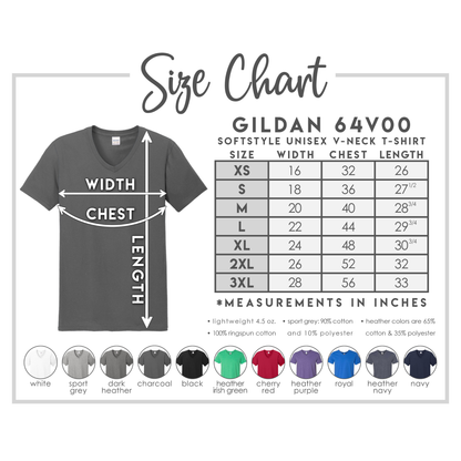 Custom Gildan Unisex Softstyle V-Neck T-Shirt - Winks Design Studio,LLC