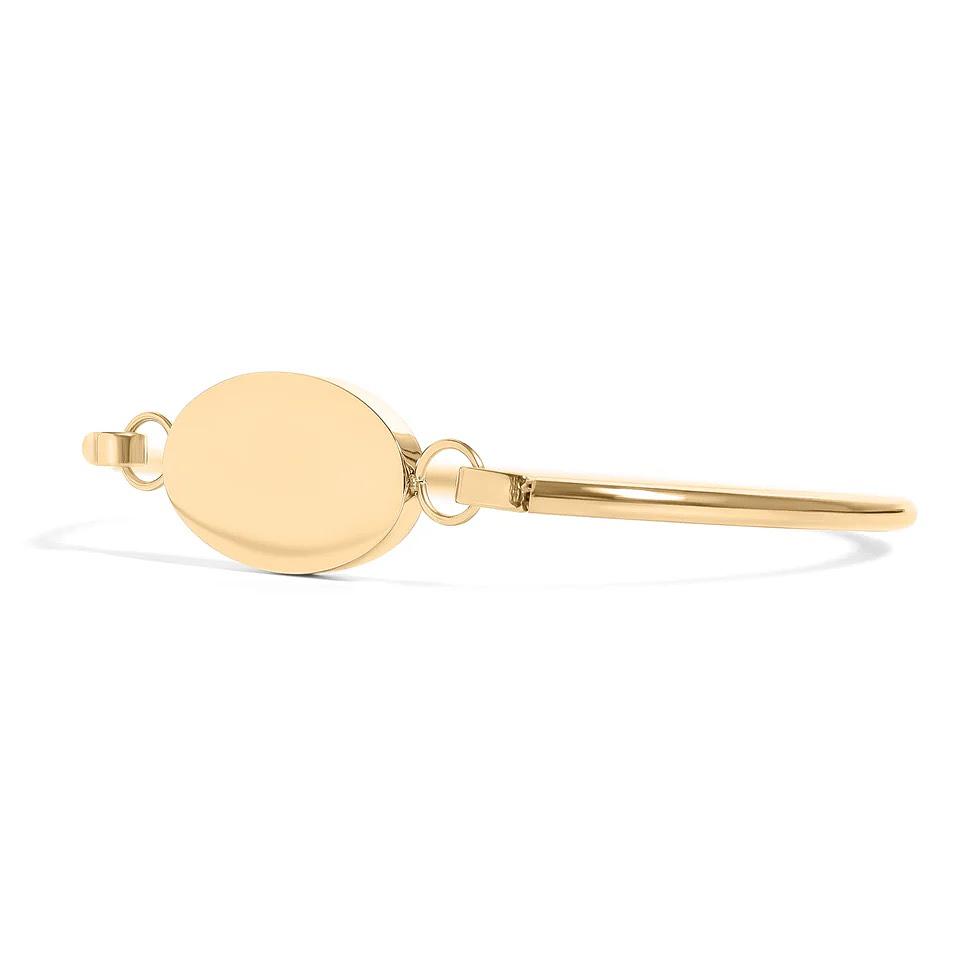 Engravable Oval Bracelet - 18K Gold Personalized Bracelet - Winks Design Studio,LLC