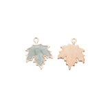Gold Marbled Leaf Charm