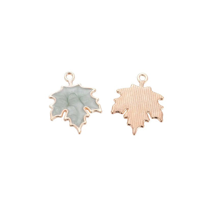 Gold Marbled Leaf Charm - Winks Design Studio,LLC