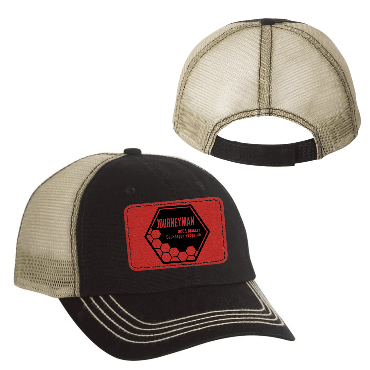 Gorra de camionero con parche de cuero SCBA 