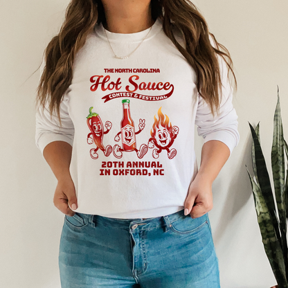 NC Hot Sauce Festival Retro Character Long Sleeve
