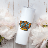 NC Hot Sauce Contest 2024 "Feeling Saucy" 20oz Tumbler with white flowers