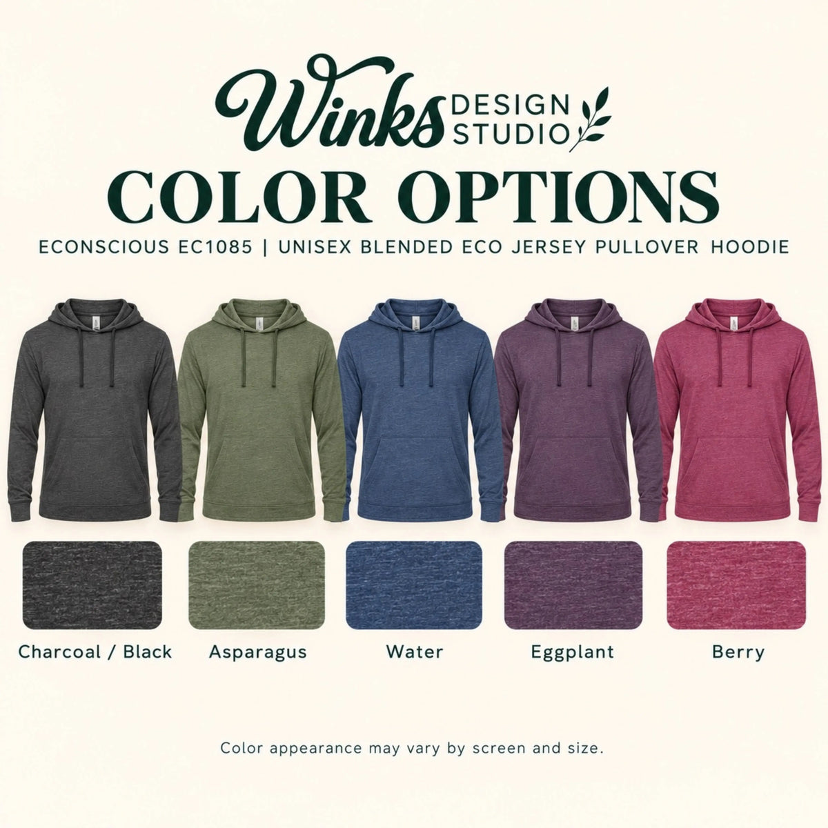 Custom Econscious Pullover Hoodie Winks Design Studio,LLC
