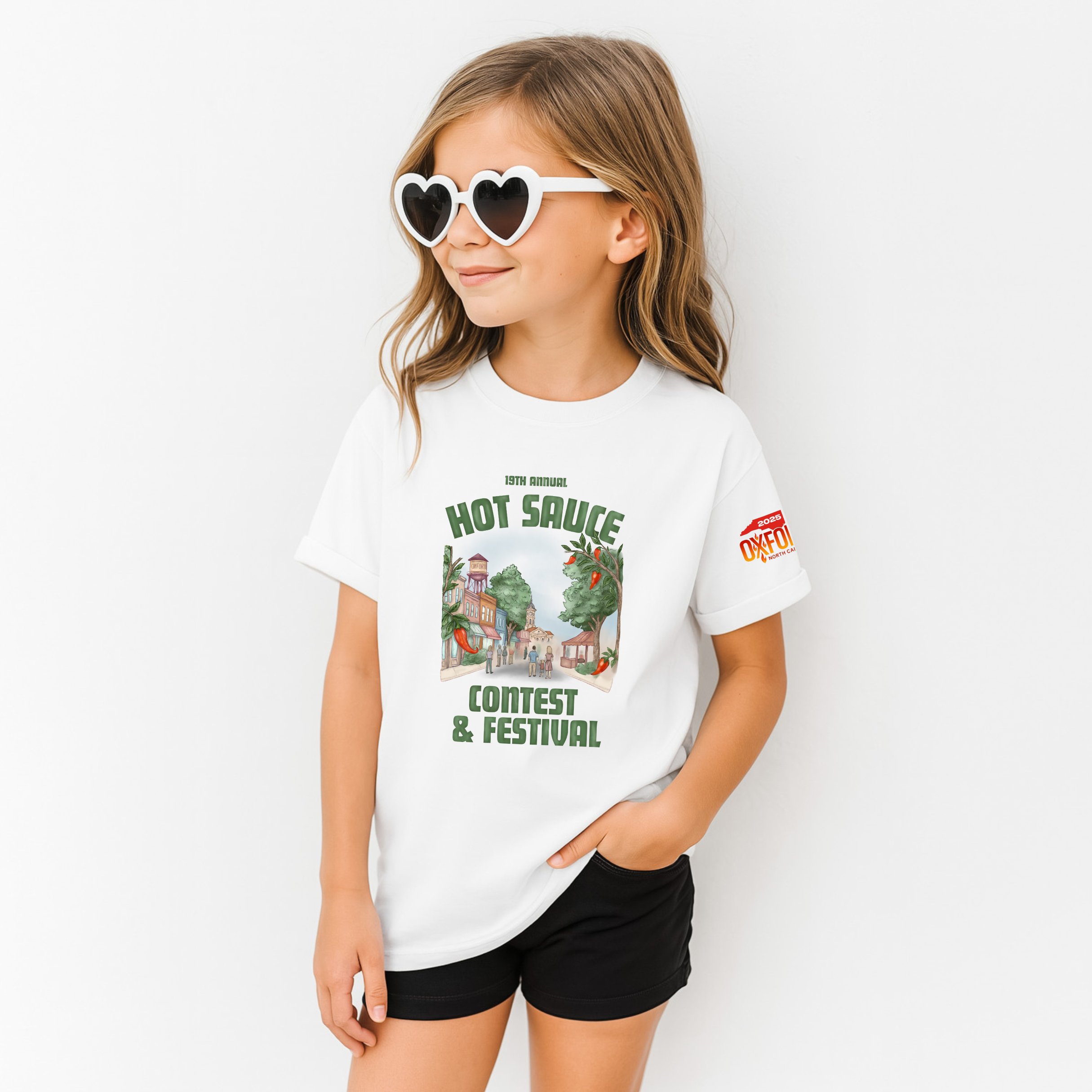 NC Hot Sauce Contest &amp; Festival Kids T-shirt - Winks Design Studio,LLC