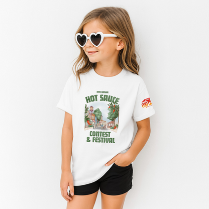 NC Hot Sauce Contest &amp; Festival Kids T-shirt - Winks Design Studio,LLC