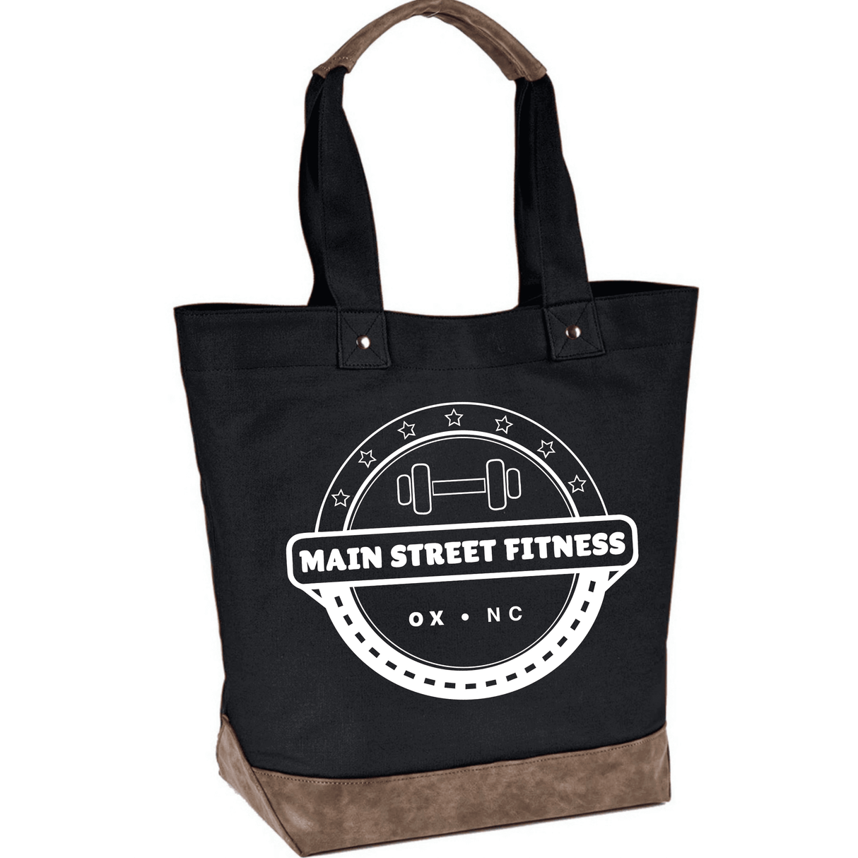 Main Street Fitness Canvas Resort Tote - Winks Design Studio,LLC