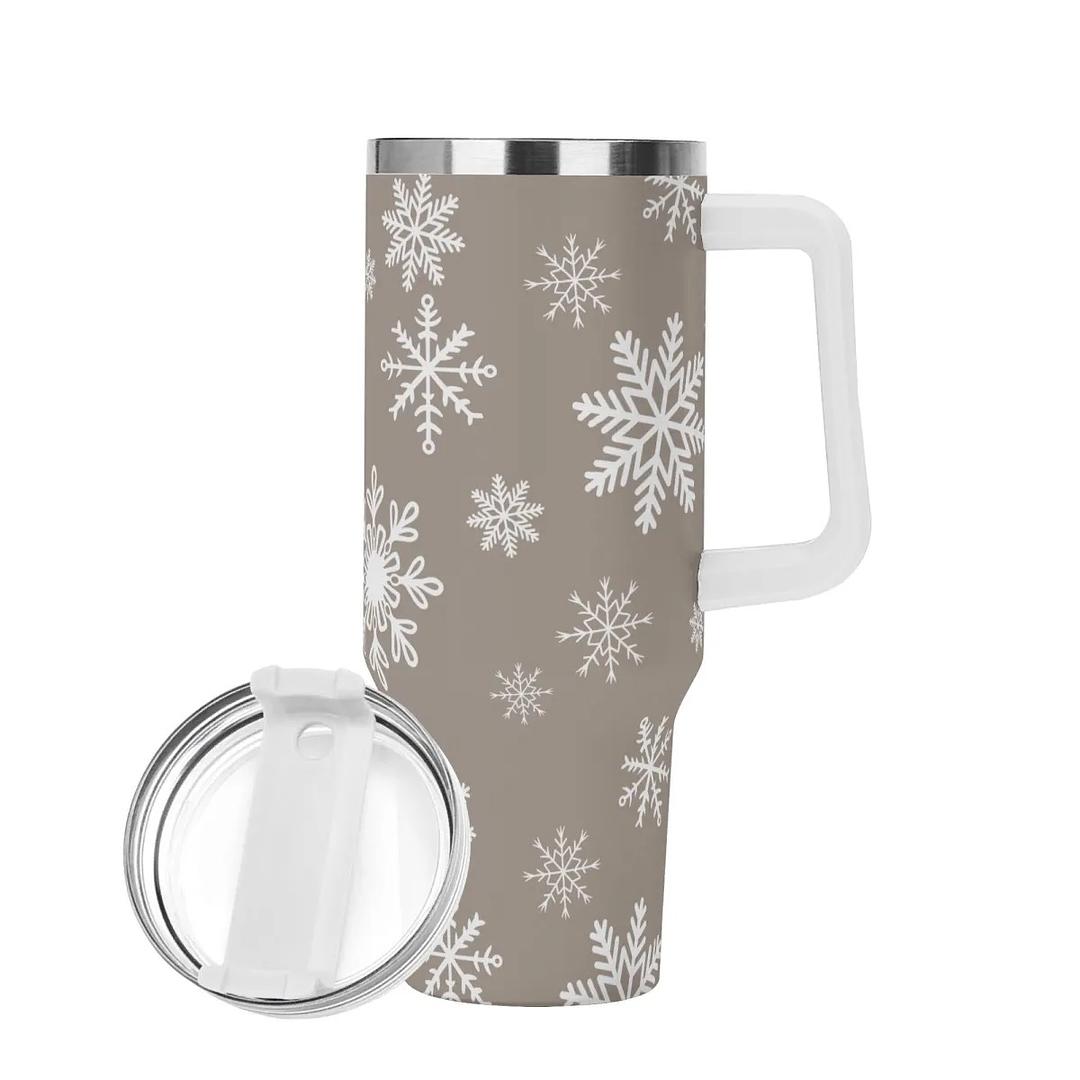 Snowflake Serenade 40oz Stainless Steel Tumbler