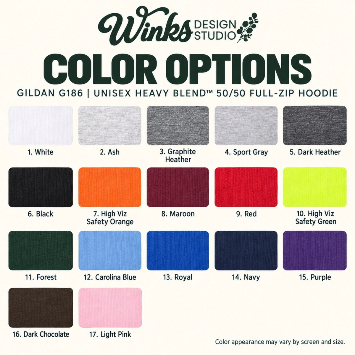 Custom Front Zip Hoodie Winks Design Studio,LLC