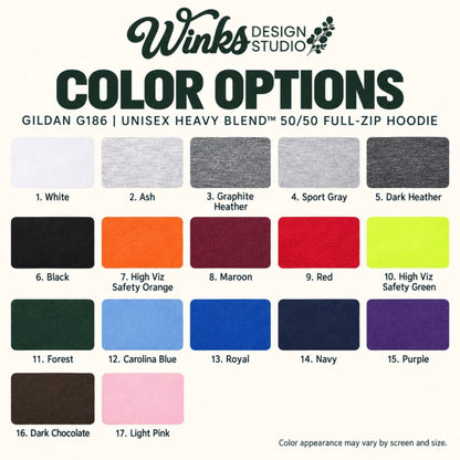 Custom Front Zip Hoodie Winks Design Studio,LLC
