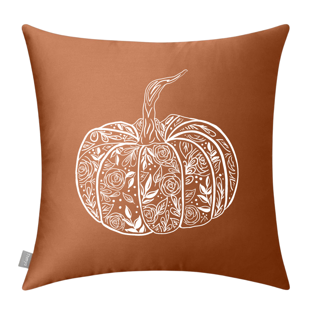 Flower Pumpkin Pillow - Winks Design Studio,LLC